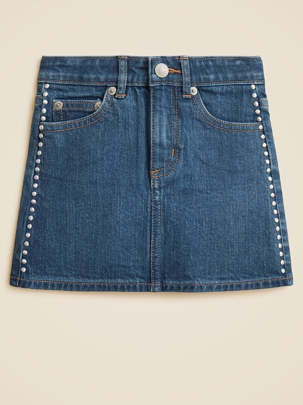 CrewCuts Girls' denim skirt with studs